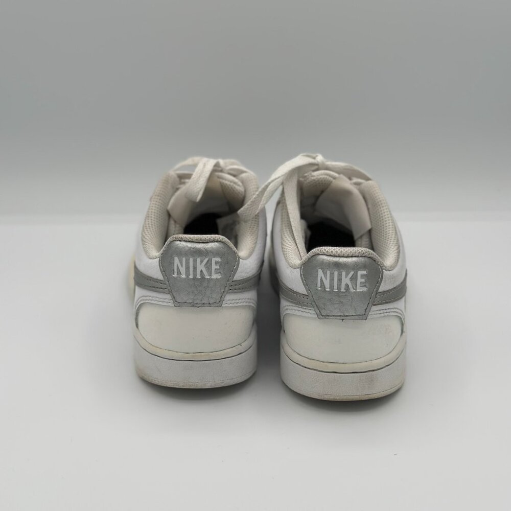 Nike Court Vision Low – White/Silver – Women’s Size 5.5 - Picture 3 of 7
